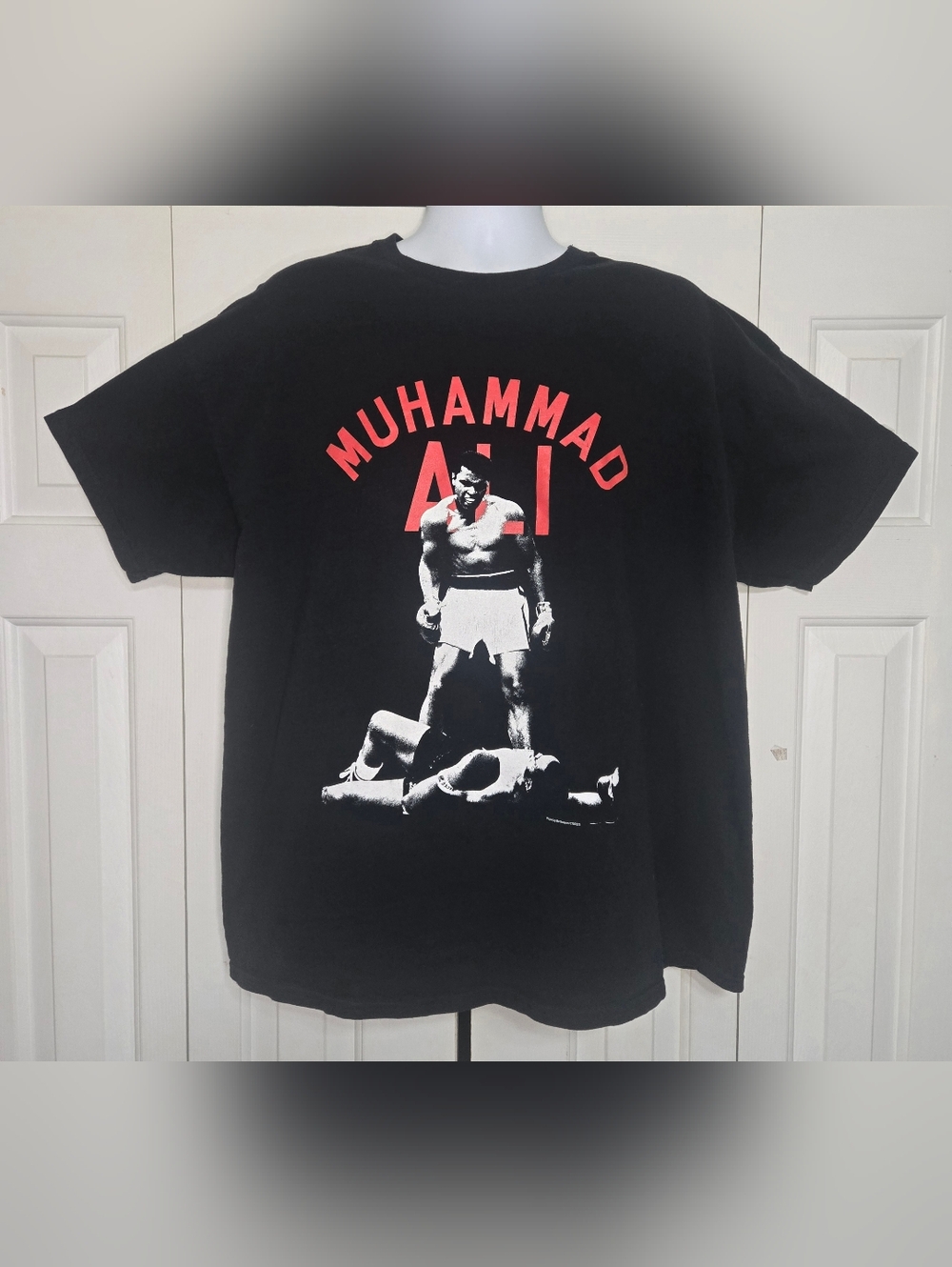 Muhammad Ali T-Shirt 2XL Black Sonny Liston Knockout Graphic Tee Boxing GOAT